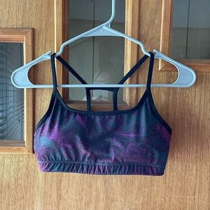 Fabletics Sports Bra XS Purple & Black Padded